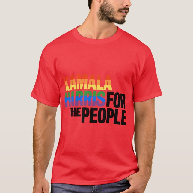 Kamala LGBT Sticker Kamala Für die Menschen 2026 G T-Shirt (Vorderseite)