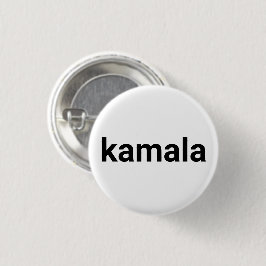 Kamala minimalistische Typografie Schwarz-weiß Button