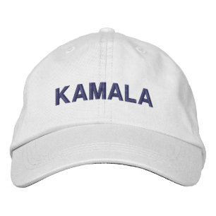 Kamala moderne dunkelblaue Typografie individuell Bestickte Baseballkappe