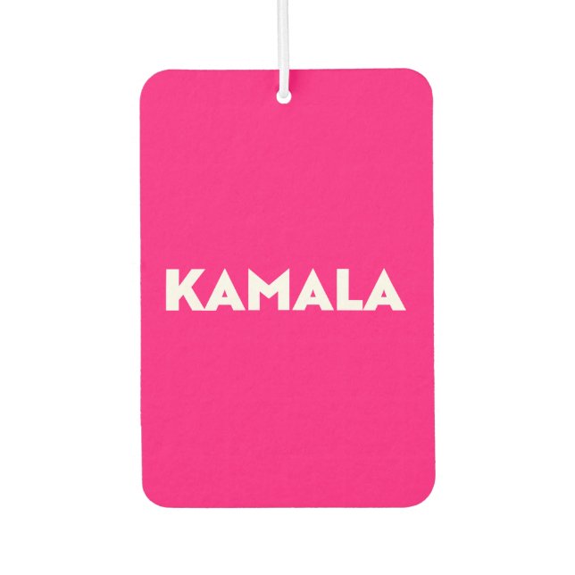 Kamala Moderne fette Typografie minimalistisch hei Autolufterfrischer (Vorderseite)