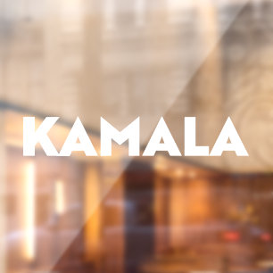 Kamala moderne fette Typografie minimalistisch wei Fensteraufkleber