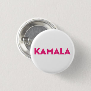 Kamala moderne, mutige Typografie, heiß rosa und w Button