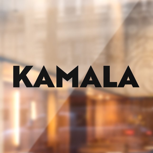 Kamala moderne mutige Typografie minimalistisch sc Fensteraufkleber (Blatt 2)