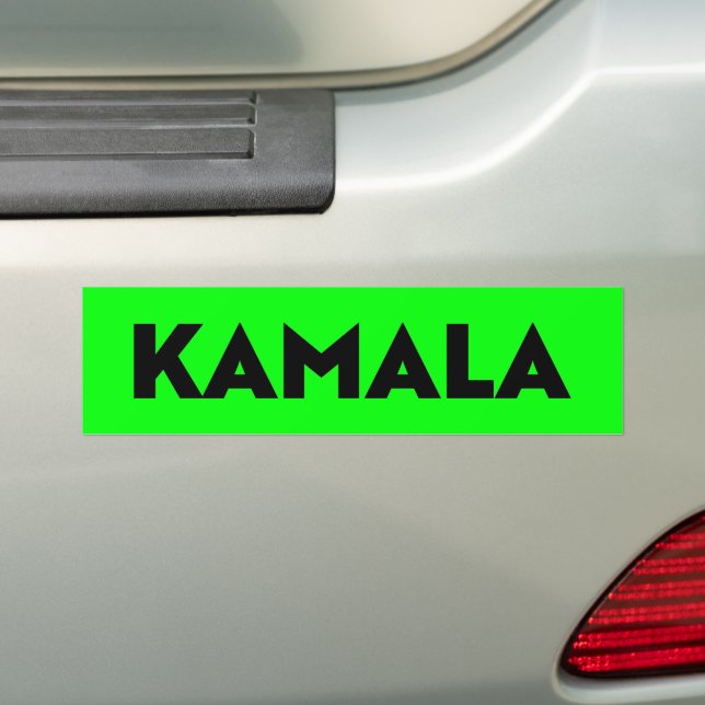 Kamala moderne, mutige Typografie neongrüne Klappe Autoaufkleber (Auf Auto)