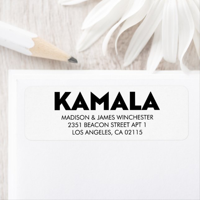 Kamala moderne, mutige Typografie schwarz-weiß (Insitu)