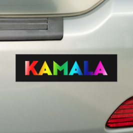 Kamala Moderne Regenbogengradtypografie schwarz Autoaufkleber
