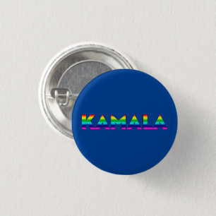 Kamala moderne Regenbogentypografie LGBT Stolz Button