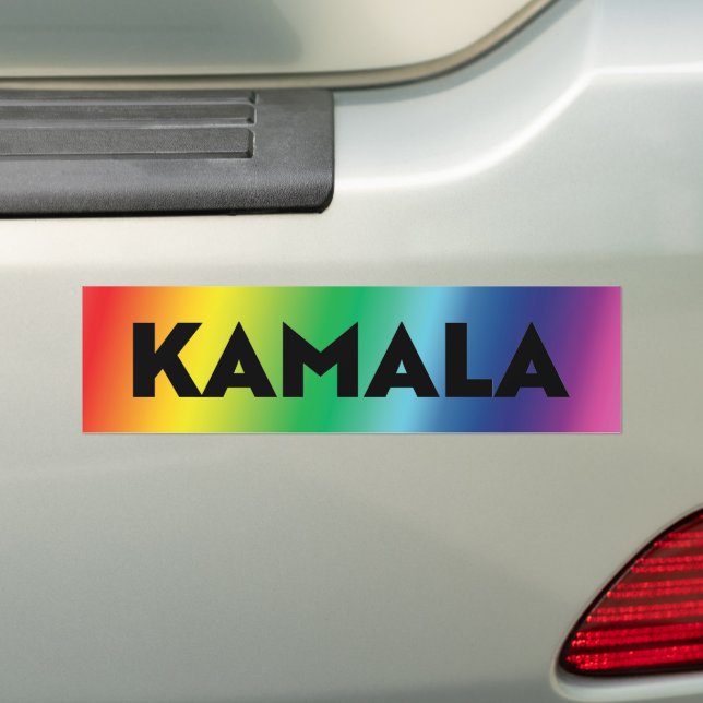 Kamala moderne Typografie Gefälle Regenbogenschwel Autoaufkleber (Auf Auto)