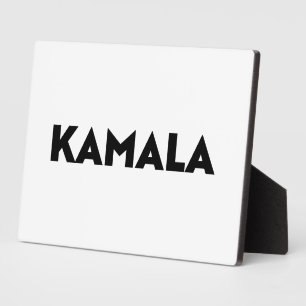 Kamala moderne Typografie minimalistisch Schwarz-w Fotoplatte