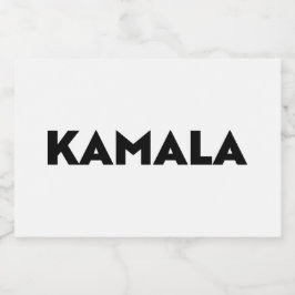 Kamala moderne Typografie minimalistisch Schwarz-w Lebensmitteletikett