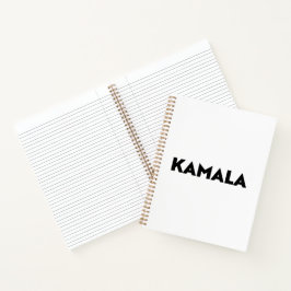 Kamala moderne Typografie minimalistisch Schwarz-w Notizbuch