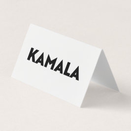 Kamala moderne Typografie Schwarz-weißes Kartenzei
