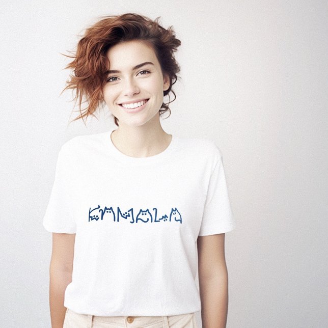 Kamala Niedliche Kat Typografie Original T-Shirt (Kamala Cute Cat Typography Original T-Shirt)