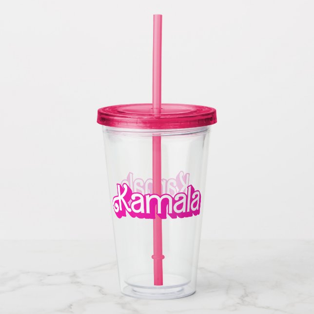 Kamala Pink Acryltrinkbecher (Vorderseite)