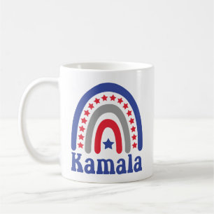 Kamala Political Boho Patriotic Rainbow Retro Kaffeetasse