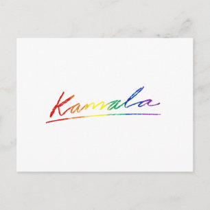 Kamala Pride Unterschrift Postkarte