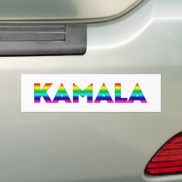 Kamala Regenbogen Moderne Typografie Gay Pride Autoaufkleber