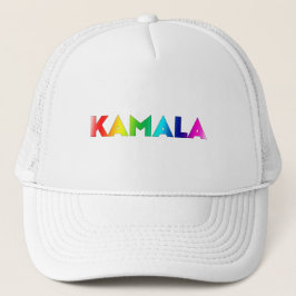 Kamala Regenbogengefälle Typografie moderner Stolz Truckerkappe