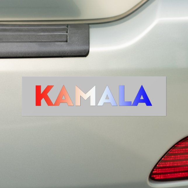 Kamala Rot-Blau-Gradiententypografie grau Autoaufkleber (Auf Auto)