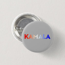 Kamala Rot-Blau-Gradiententypografie grau Button