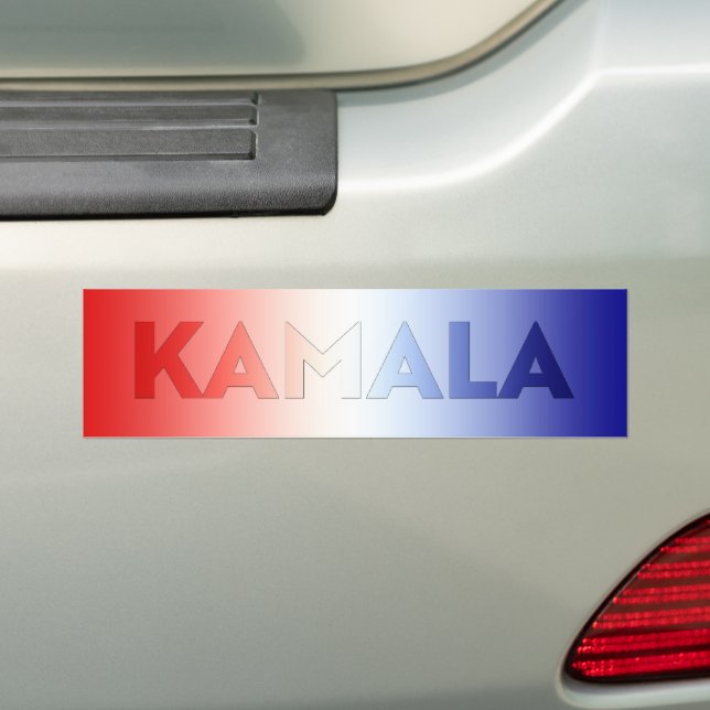 Kamala Rot-Blau-Typografie patriotisch Autoaufkleber (Auf Auto)