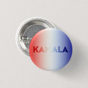 Kamala Rot-Blau-Typografie patriotisch Button