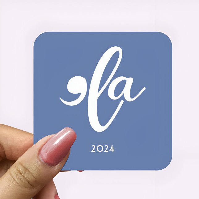 Kamala sagt ihren Namen 2024 Quadratischer Aufkleber (Kamala Say Her Name 2024 Square Sticker)