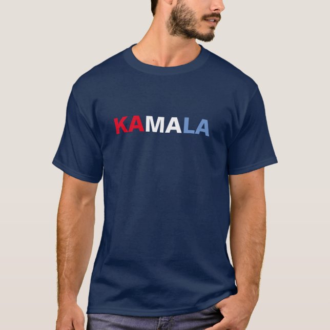 "Kamala" Shirt Rot Weiß & Blau (Vorderseite)