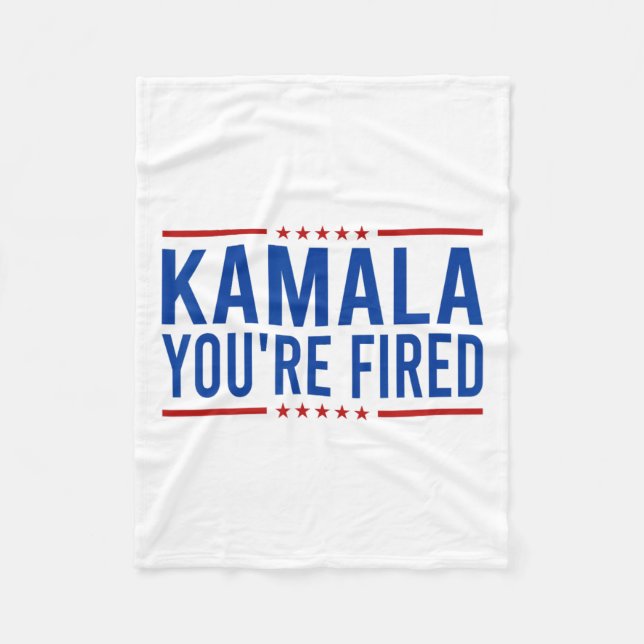 Kamala Sie sind Fired 2024 Funny Donald Trump Spri Fleecedecke (Vorderseite)