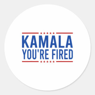 Kamala Sie sind Fired 2024 Funny Donald Trump Spri Runder Aufkleber