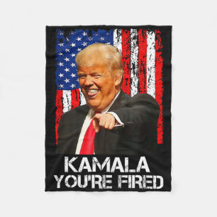Kamala, Sie sind gefeuert, lustiger Präsident Trum Fleecedecke