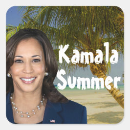 Kamala Sommer 2024 Quadratischer Aufkleber