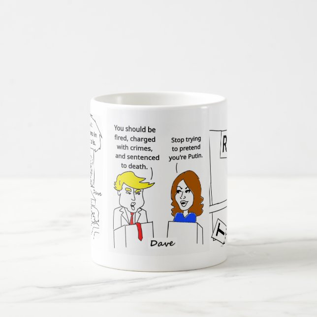KAMALA TRUMP CARTOON TASSE (Mittel)