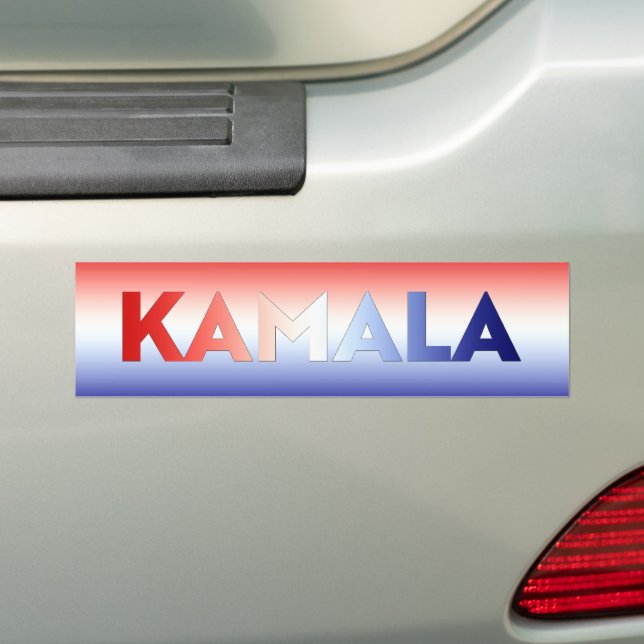 Kamala typografisch rot weiß und blau patriotisch autoaufkleber (Auf Auto)