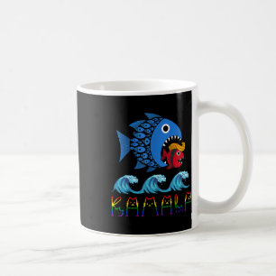 Kamala über Trump Blue Wave Big Fish frisst Small Kaffeetasse