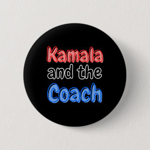 Kamala und der Coach Harris Präsident 2024 Electio Button