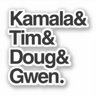 Kamala und Tim und Doug und Gwen Aufkleber