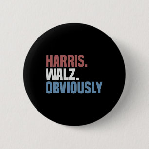 Kamala W Offensichtlich 2024 Harris Waltz Wahl 202 Button