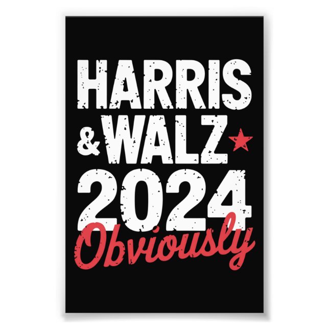 Kamala Walz 2024 Harris Waltz 2024 Fotodruck (Vorne)