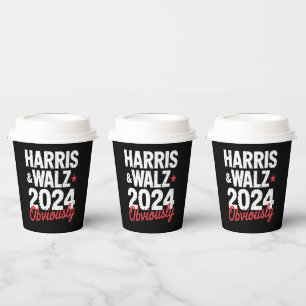 Kamala Walz 2024 Harris Waltz 2024 Pappbecher