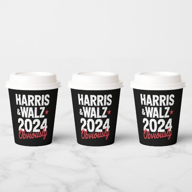 Kamala Walz 2024 Harris Waltz 2024 Pappbecher (Multi)