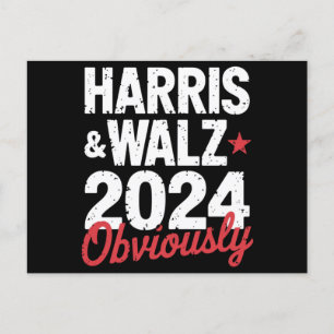 Kamala Walz 2024 Harris Waltz 2024 Postkarte