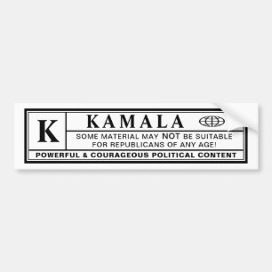 Kamala-Warnschild Autoaufkleber