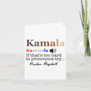 Kamala, wenn es zu schwer ist, sich auszudrücken, karte
