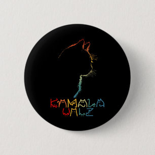 Kamala Wheimer Lettering Positive Funny Cat Lady Button