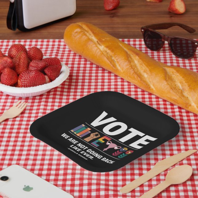 Kamala wir kommen nicht wie jeder Feminist zurück Pappteller (Picknick)
