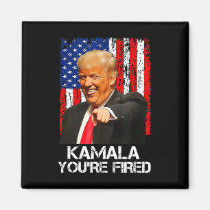 Kamala You are Fired Funny Präsident Trump Laughin Magnet
