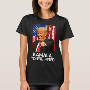 Kamala You are Fired Funny Präsident Trump Laughin T-Shirt