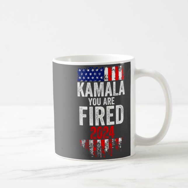 Kamala You're Fired Funny Anti Kamala Harris Elect Kaffeetasse (Rechts)