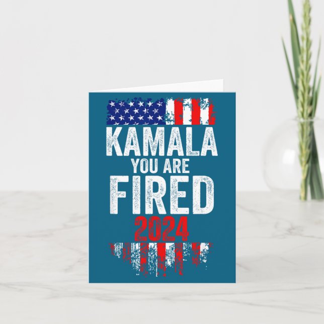 Kamala You're Fired Funny Anti Kamala Harris Elect Karte (Vorderseite)